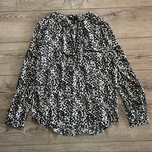 H&M Animal Print Blouse Sz 6